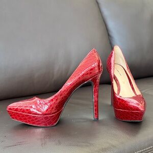 Gianni Bini Bold Red Platform Heels